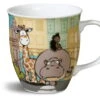 Nici 38654 Porzellantasse Nilpferd, Giraffe & Stachelschwein Kaffeetasse