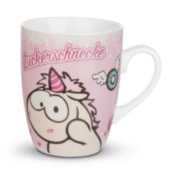 Nici 41953 Tasse Zuckerschnecke Porzellan Kaffeetasse Einhorn Theodor & Friends