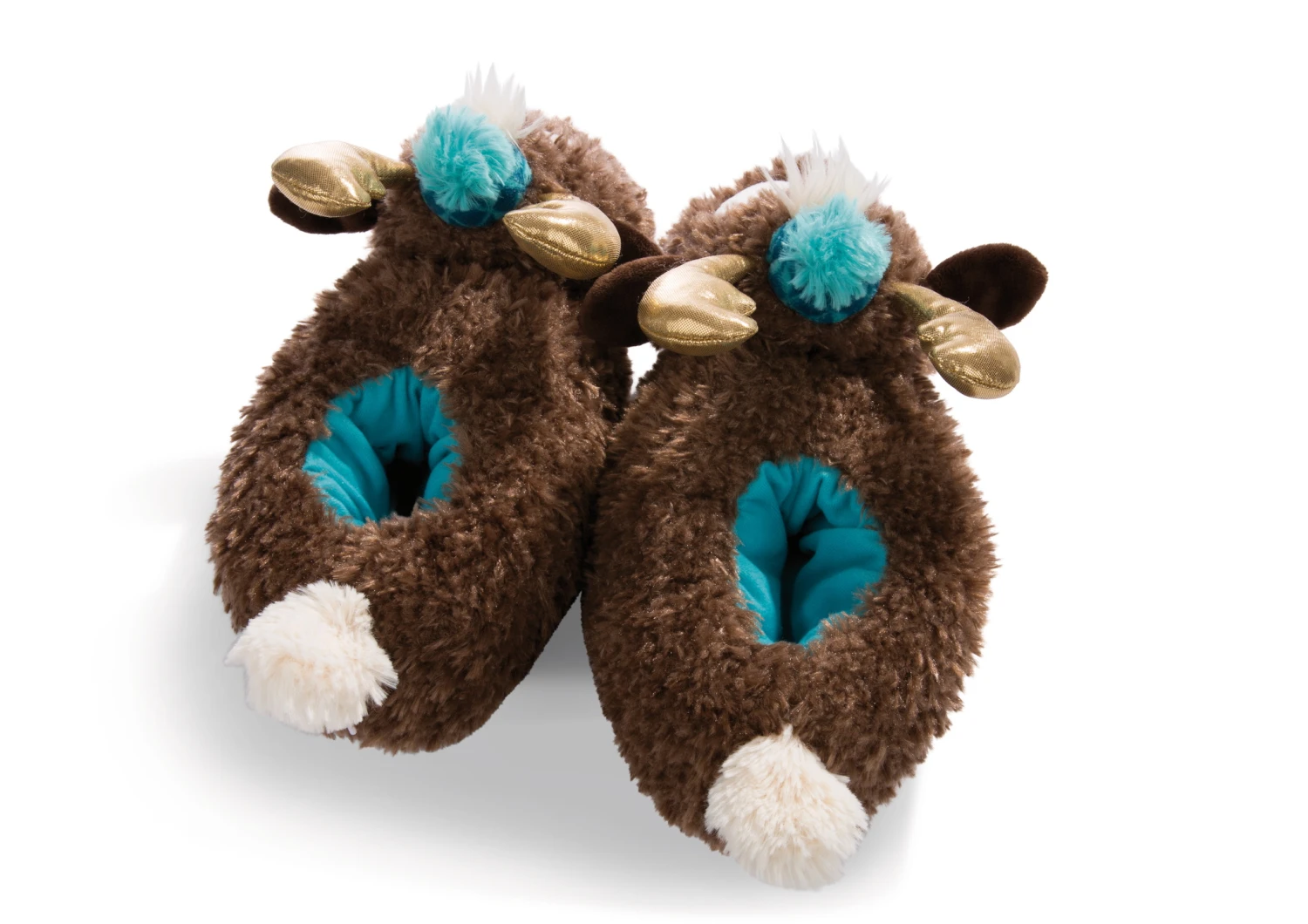 Nici 44130 Hausschuhe Rentier Reny Heart Firgürlich Plüsch Gr 34-37 (M) – Bild 4