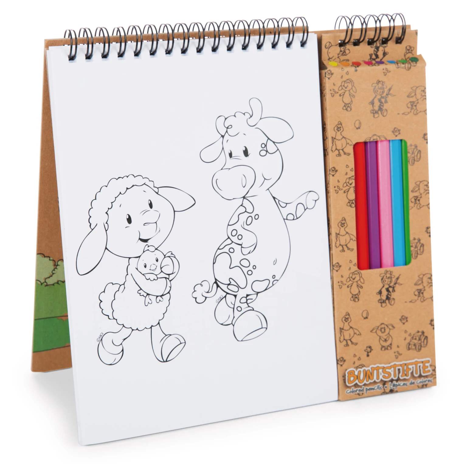 Nici 47804 Malblock & Buntstifte Im Set Farm Friends Kreativbuch Bauernhof â Bild 2