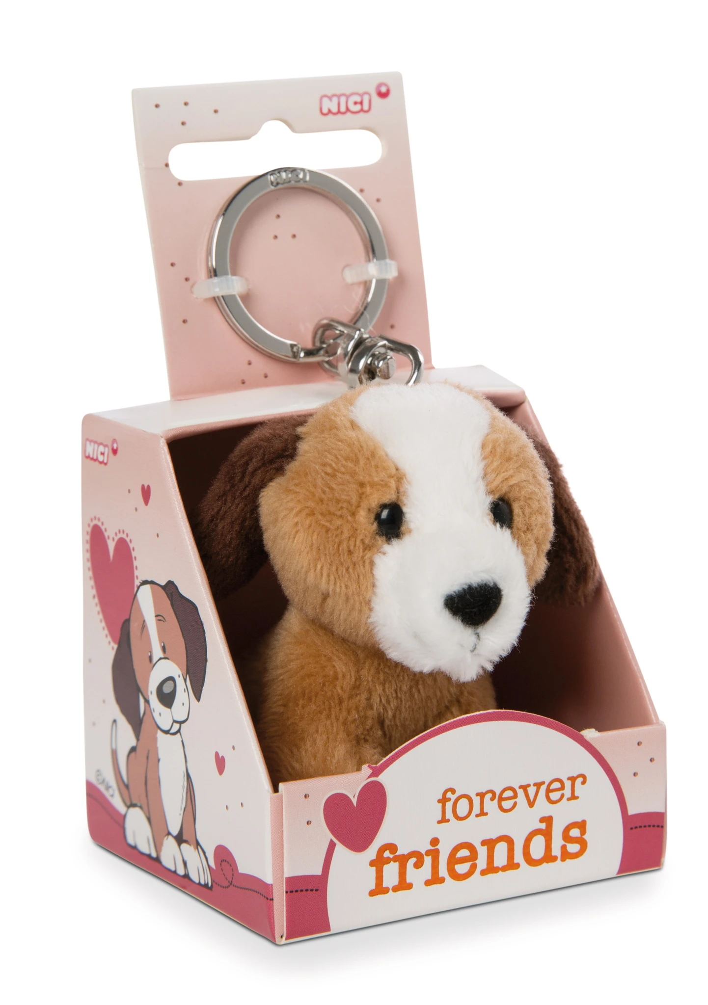 Nici 48130 Schlüsselanhänger Message Friends 6cm - Hund "Forever Friends"