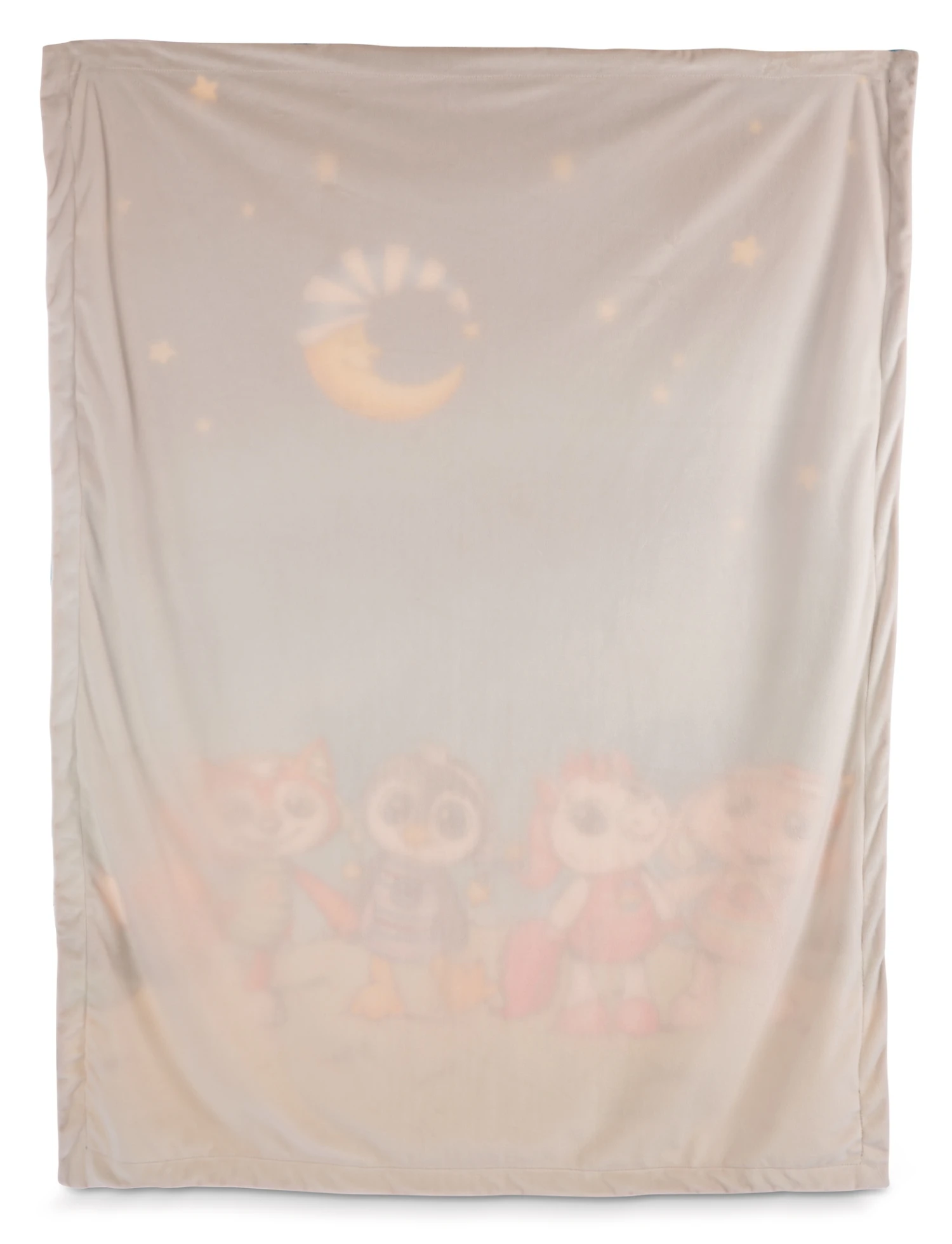 Nici 48526 Plüschdecke Schlafmützen Schaf Fuchs Einhorn Pinguin 106x140cm – Bild 2